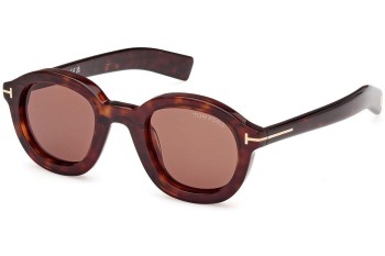 Okulary przeciwsłoneczne Tom Ford FT1100 52E Okrągłe Havana