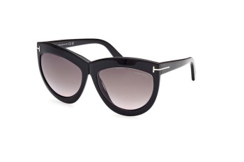 Okulary przeciwsłoneczne Tom Ford FT1112 01B Kocie oczy Czarne