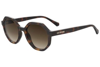 Ochelari de soare Love Moschino MOL076/S 05L/HA Dreptunghiulari Havana