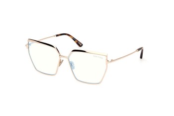 Okulary korekcyjne Tom Ford FT5946-B 028 Kwadratowe Złote