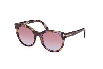 Okulary przeciwsłoneczne Tom Ford FT1109 55Z Okrągłe Havana