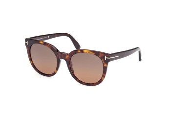 Okulary przeciwsłoneczne Tom Ford FT1109 52H Polarized Okrągłe Havana