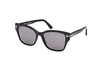 Okulary przeciwsłoneczne Tom Ford FT1108 01D Polarized Prostokątne Czarne