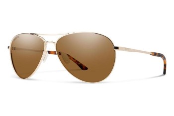 Okulary przeciwsłoneczne Smith LANGLEY2 J5G/L5 Polarized Pilotki (Aviator) Złote