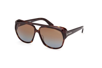 Okulary przeciwsłoneczne Tom Ford FT1103 52F Kwadratowe Havana