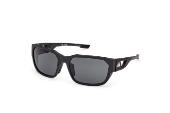 Слънчеви очила Adidas Sport SP0092 02D Polarized Правоъгълни Черна