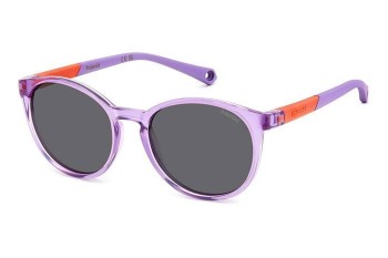 Ochelari de soare Polaroid Junior PLD8059/S 789/M9 Polarized Rotunzi Violeți