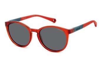 Zonnebril Polaroid Junior PLD8059/S C9A/M9 Polarized Ronde Rood