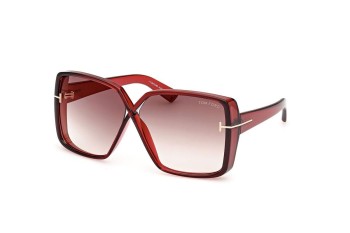 Okulary przeciwsłoneczne Tom Ford FT1117 66G Kwadratowe Czerwone