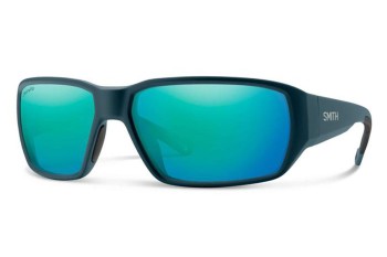 Okulary przeciwsłoneczne Smith HOOKSET FJM/QG Polarized Prostokątne Niebieskie