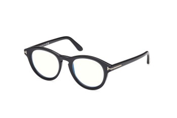 Okulary korekcyjne Tom Ford FT5940-B 001 Okrągłe Czarne