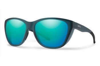 Zonnebril Smith SHOAL FJM/QG Polarized Ronde Blauw