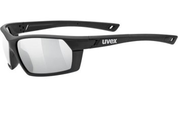 Okulary przeciwsłoneczne uvex sportstyle 225 Black Mat S3 Prostokątne Czarne