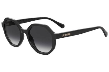 Okulary przeciwsłoneczne Love Moschino MOL076/S 807/9O Prostokątne Czarne