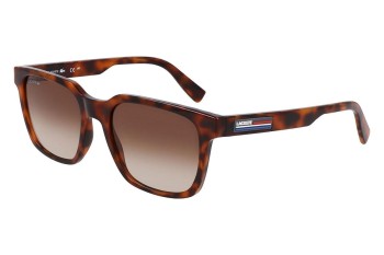 Okulary przeciwsłoneczne Lacoste L6028S 214 Prostokątne Havana