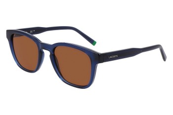 Okulary przeciwsłoneczne Lacoste L6026S 410 Prostokątne Niebieskie