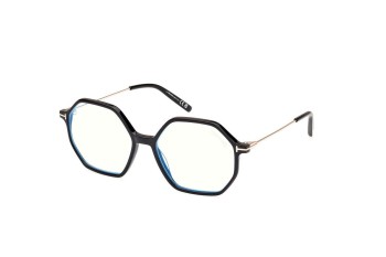 Okulary korekcyjne Tom Ford FT5952-B 001 Prostokątne Czarne Okulary korekcyjne Tom Ford FT5952-B 001 Prostokątne Czarne