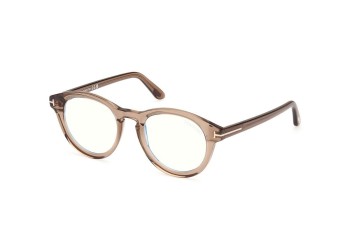 Okulary korekcyjne Tom Ford FT5940-B 048 Okrągłe Brązowe