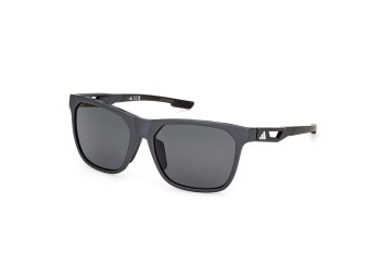 Sunčane naočale Adidas Sport SP0091 02D Polarized Pravokutan Crni