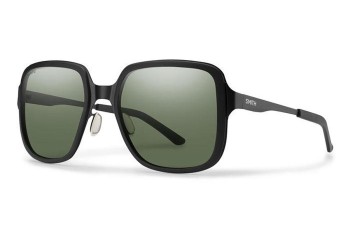 Okulary przeciwsłoneczne Smith AVELINE 003/L7 Polarized Kwadratowe Czarne