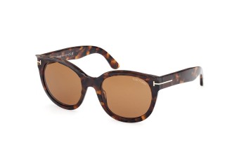 Solbriller Tom Ford FT1114 52E Rund Havana