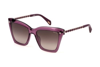 Solbriller Police SPLN62 09PX Cat Eye Lilla