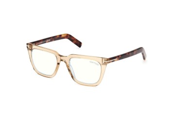 Okulary korekcyjne Tom Ford FT5963-B 045 Prostokątne Beżowe