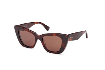 Okulary przeciwsłoneczne Max Mara MM0099 52E Kocie oczy Havana