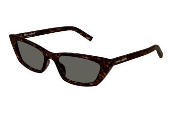 Okulary przeciwsłoneczne Saint Laurent SL277 010 Kocie oczy Havana