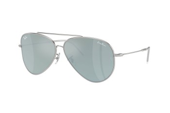 Слънчеви очила Ray-Ban Aviator Reverse x Lenny Kravitz RBR0101S 003/30 Пилотни Сребърна