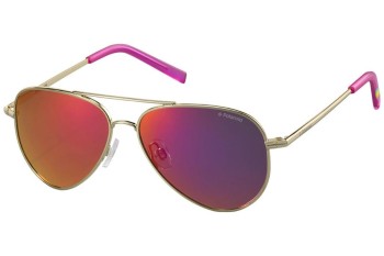 Слънчеви очила Polaroid Junior PLD8015/N J5G/AI Polarized Пилотни Златна