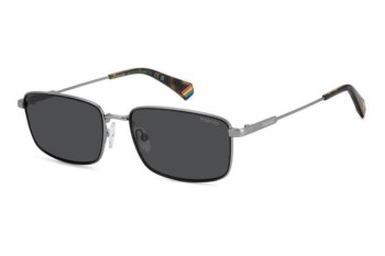 Слънчеви очила Polaroid PLD6227/S/X SVK/M9 Polarized Правоъгълни Сребърна