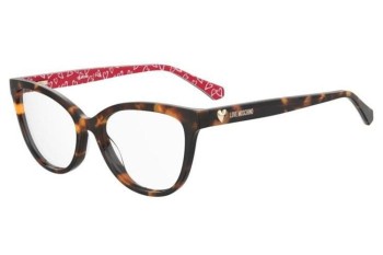 Okulary korekcyjne Love Moschino MOL640 2VM Kocie oczy Havana