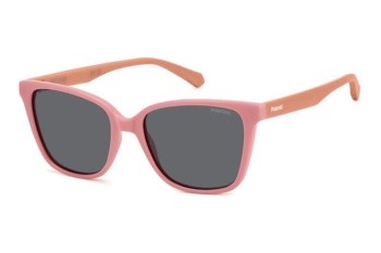 Solbriller Polaroid Junior PLD8062/S 35J/M9 Polarized Cat Eye Pink