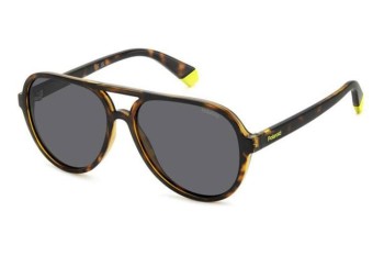 Слънчеви очила Polaroid Junior PLD8046/S/T 086/M9 Polarized Пилотни Хавана