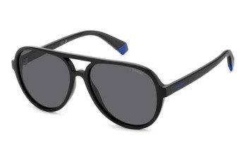 Okulary przeciwsłoneczne Polaroid Junior PLD8046/S/T 807/M9 Polarized Pilotki (Aviator) Czarne