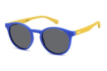 Okulary przeciwsłoneczne Polaroid Junior PLD8061/S DCD/M9 Polarized Okrągłe Niebieskie Okulary przeciwsłoneczne Polaroid Junior PLD8061/S DCD/M9 Polarized Okrągłe Niebieskie