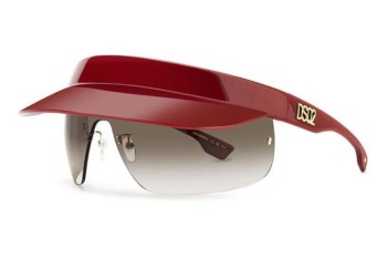 Ochelari de soare Dsquared2 D20139/S C9A/HA Lentilă unică | Shield Roșii