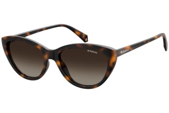 Okulary przeciwsłoneczne Polaroid PLD4080/S 086/LA Polarized Kocie oczy Havana