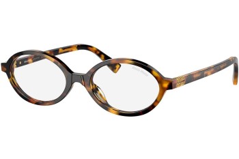 Okulary przeciwsłoneczne Miu Miu MU04ZS VAU08N blue-light [non-prescription] Owalne Havana