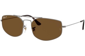 Aurinkolasit Ray-Ban RB3845 004/57 Polarized Suorakulmainen Harmaa