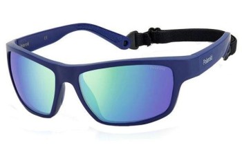 Слънчеви очила Polaroid PLD7037/S PJP/5Z Polarized Правоъгълни Синя