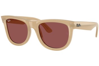Okulary przeciwsłoneczne Ray-Ban Wayfarer Reverse RBR0502S 678069 Kwadratowe Beżowe
