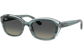 Okulary przeciwsłoneczne Ray-Ban Junior RJ9081S 717511 Prostokątne Zielone