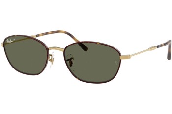 Zonnebril Ray-Ban RB3749 927358 Polarized Rechthoekige Goud