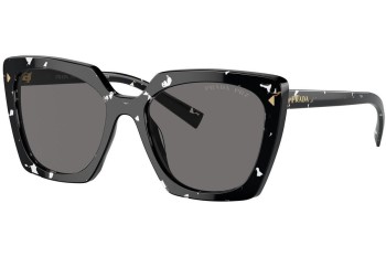 Aurinkolasit Prada PR23ZS 15S5Z1 Polarized Kulmikkaat Musta