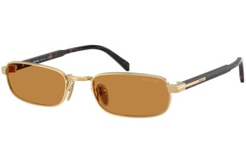 Okulary przeciwsłoneczne Prada PRB54S 5AK50P Prostokątne Złote