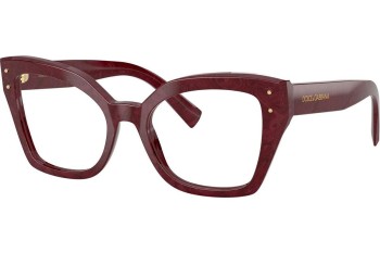 Okulary korekcyjne Dolce & Gabbana DG3386 3442 Kocie oczy Czerwone