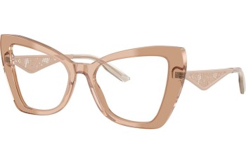 Okulary korekcyjne Dolce & Gabbana DG3409 3432 Kocie oczy Beżowe