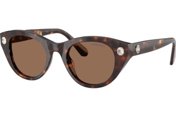 Zonnebril Swarovski SK6025 100273 Cat Eye Havana